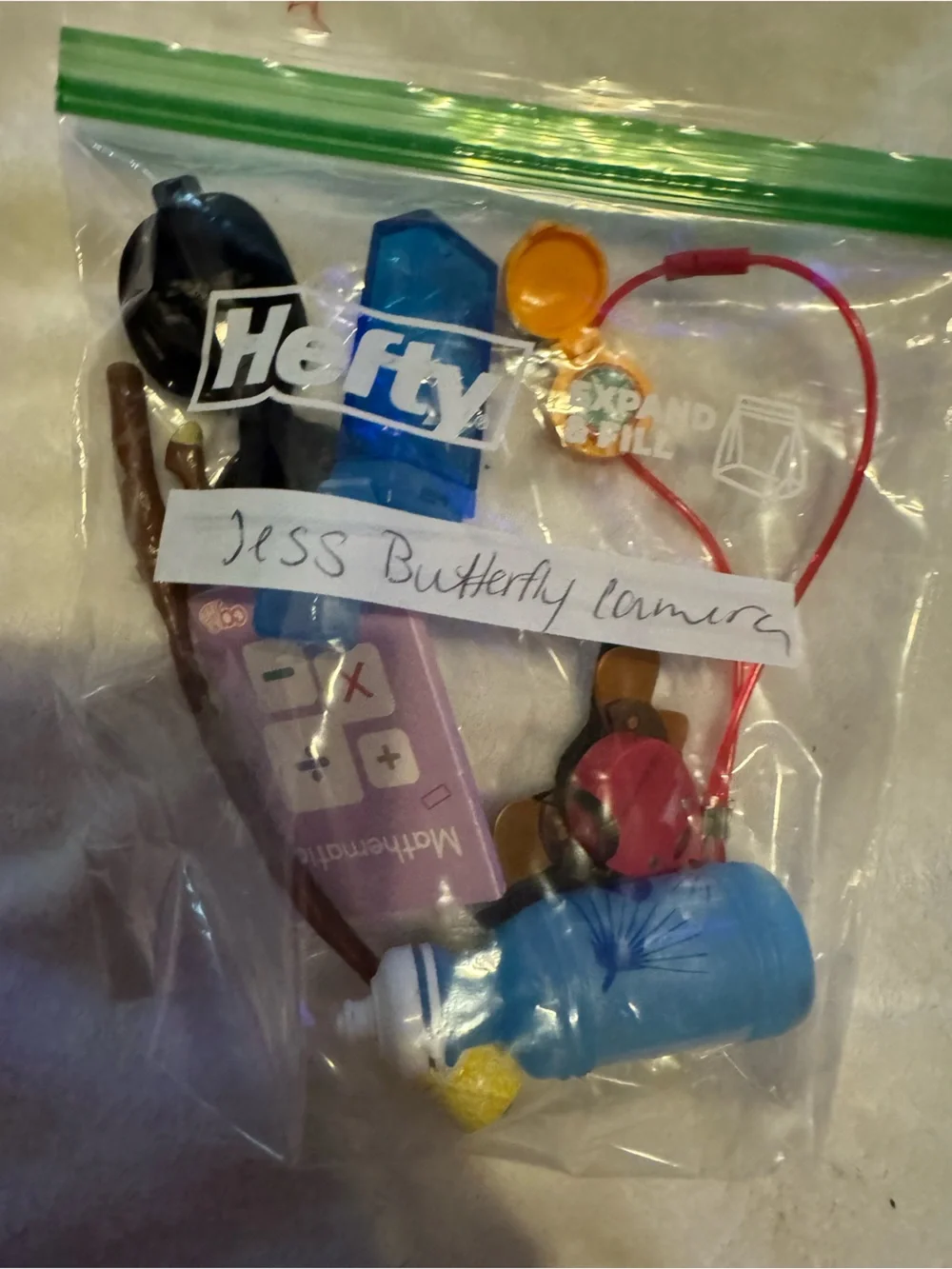 American Girl Doll Jess’s butterfly camera & camping accessories